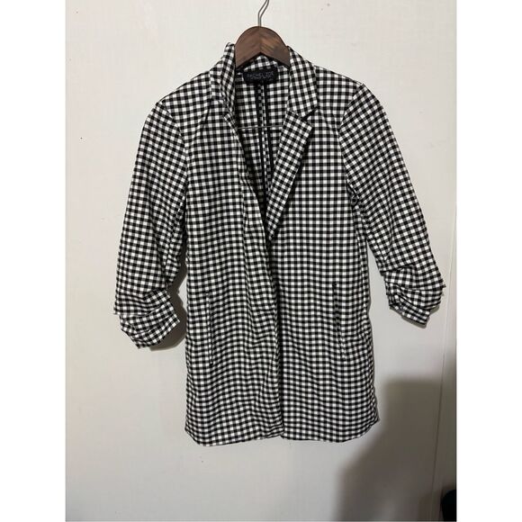 NWOT Rachel Zoe Women's Small Black White Striped Blazer Jacket Coat - Picture 1 of 8
